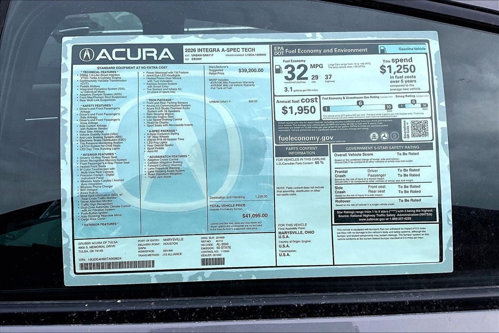 2026 Acura Integra A-Spec Tech Package