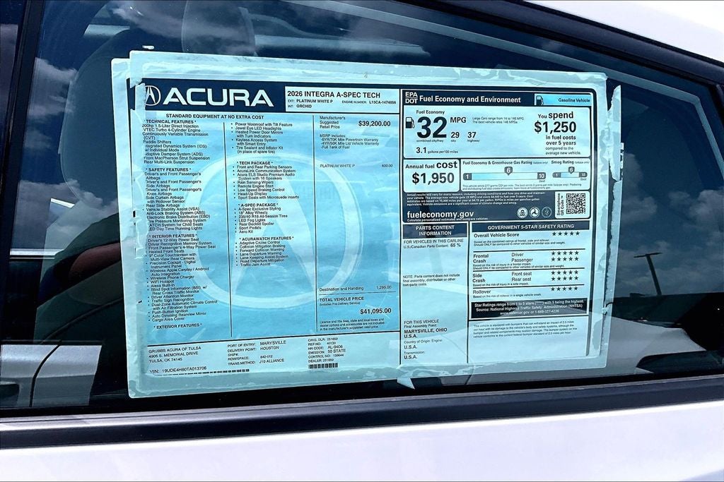 2026 Acura Integra A-Spec Tech Package