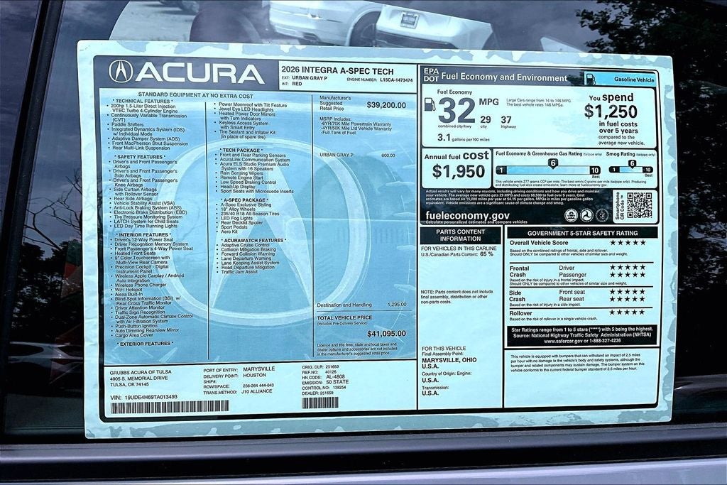2026 Acura Integra A-Spec Tech Package