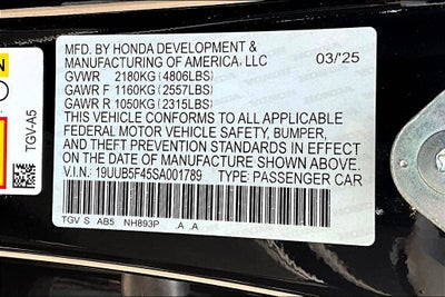 2025 Acura TLX Technology Package