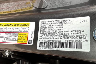 2025 Acura TLX Technology Package