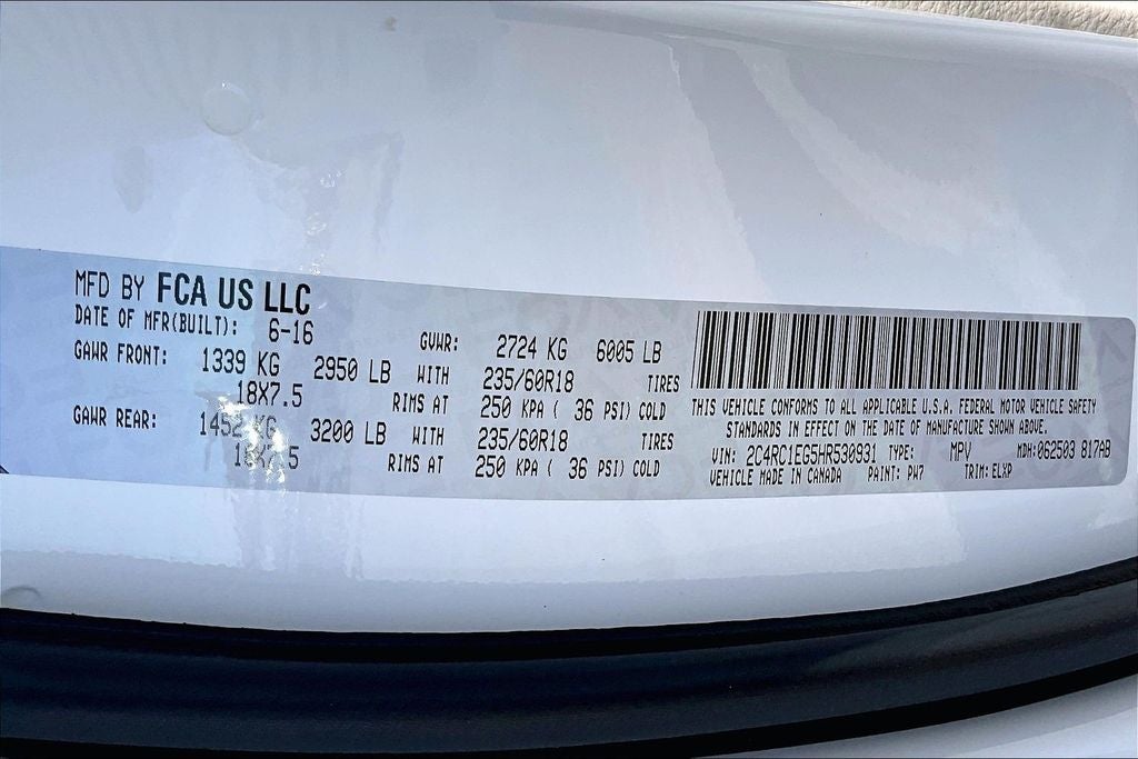 2017 Chrysler Pacifica Touring L Plus