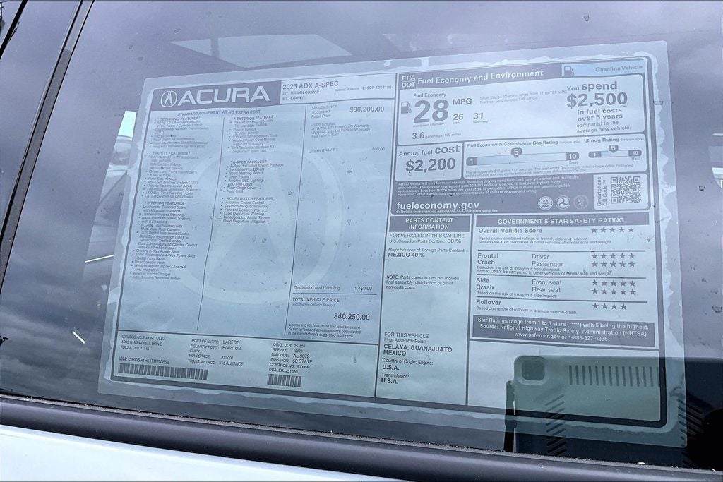 2026 Acura ADX A-Spec Package