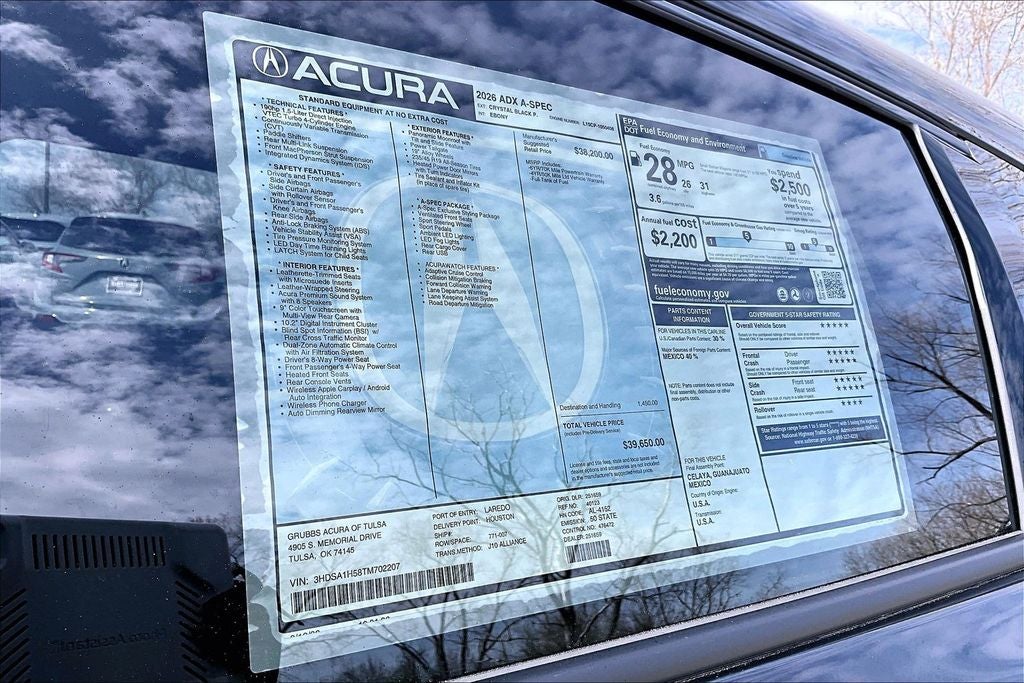 2026 Acura ADX A-Spec Package