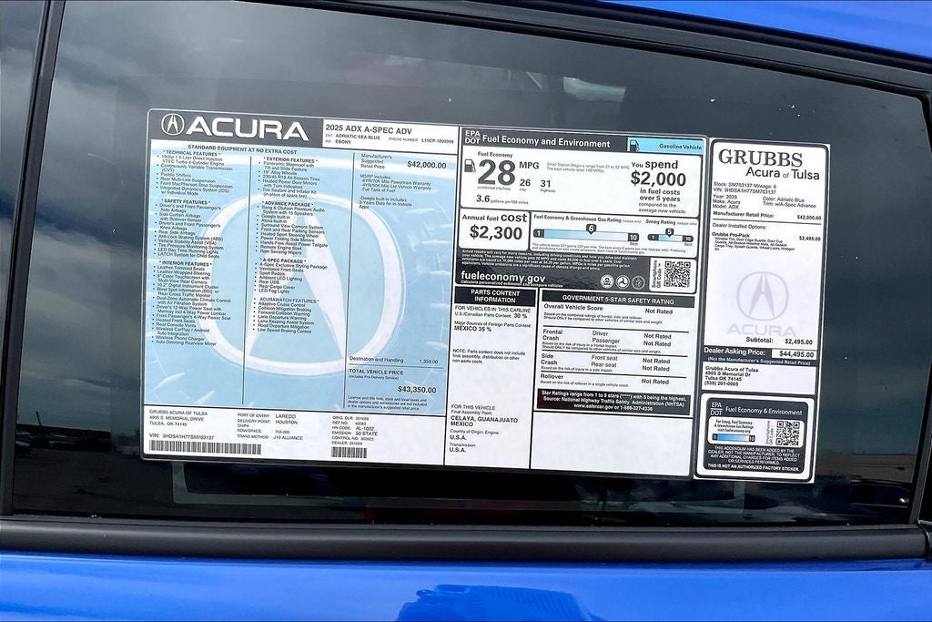 2025 Acura ADX A-Spec Advance Package