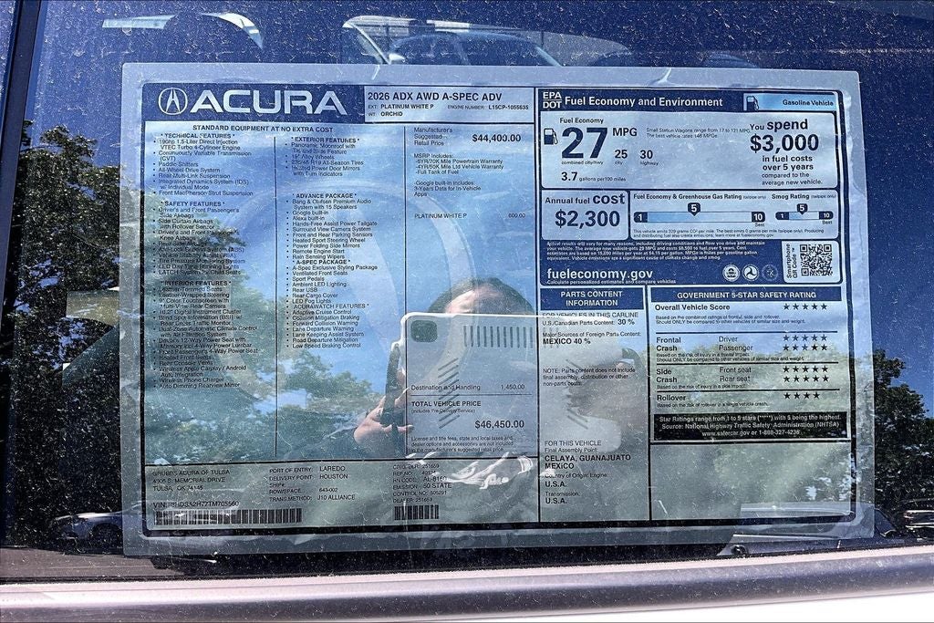 2026 Acura ADX A-Spec Advance Package