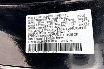 2023 Honda Odyssey Touring