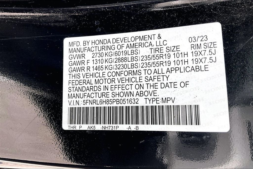 2023 Honda Odyssey Touring