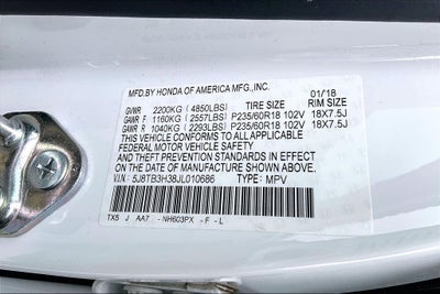 2018 Acura RDX AcuraWatch Plus Package