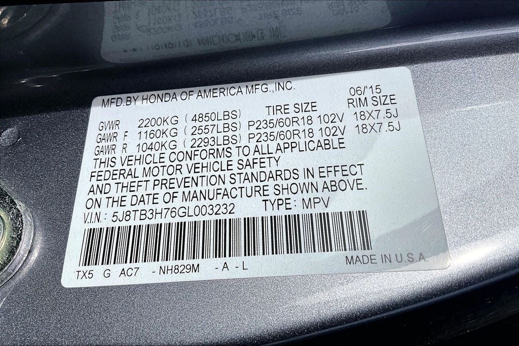 2016 Acura RDX Base w/Advance Package