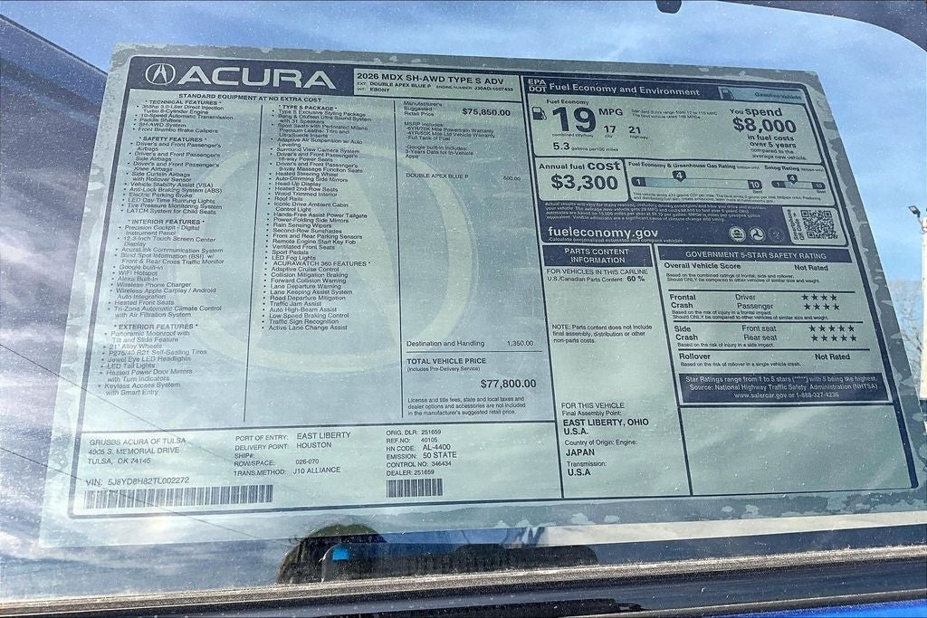 2026 Acura MDX Type S w/Advance Package SH-AWD