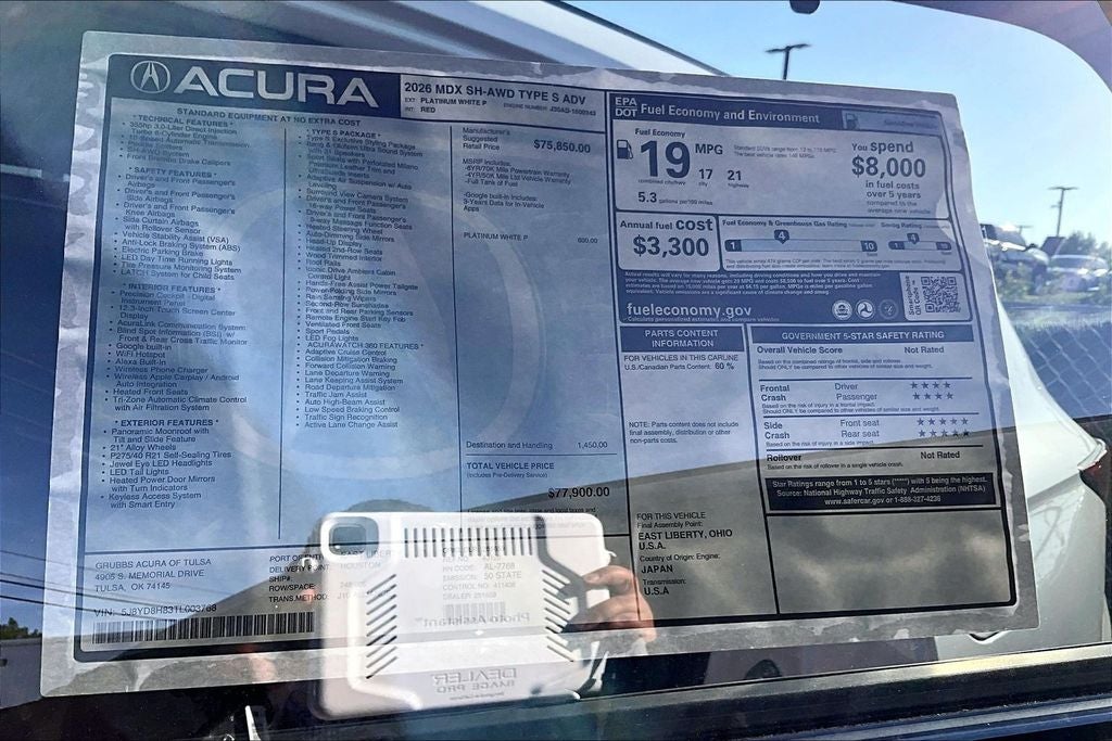 2026 Acura MDX Type S w/Advance Package SH-AWD