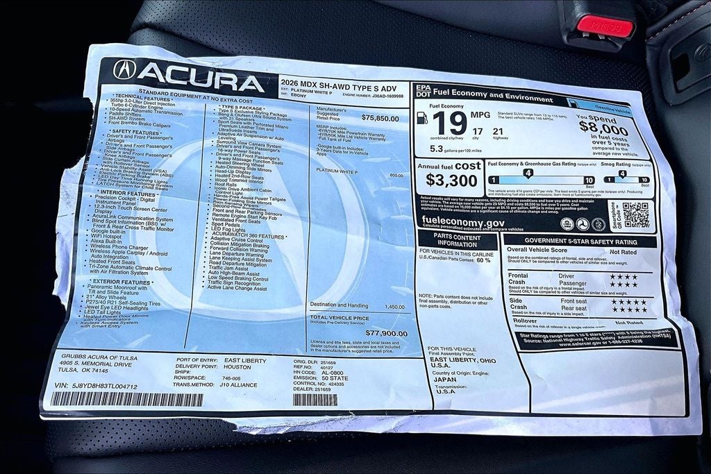 2026 Acura MDX Type S w/Advance Package SH-AWD