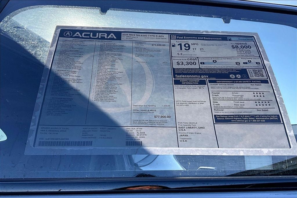 2026 Acura MDX Type S w/Advance Package SH-AWD