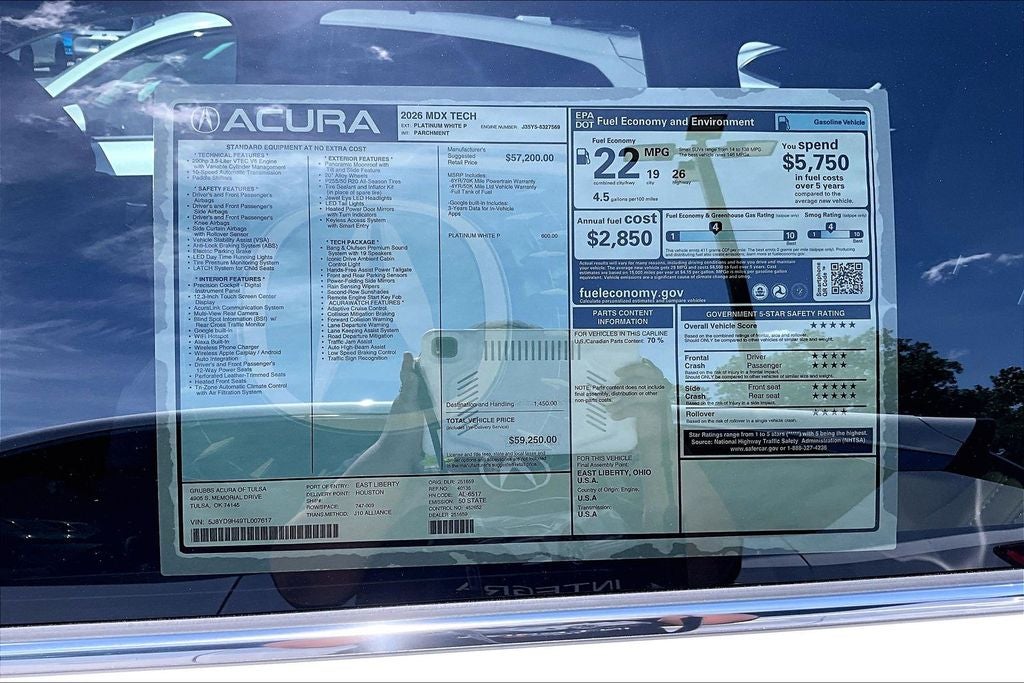 2026 Acura MDX Technology Package