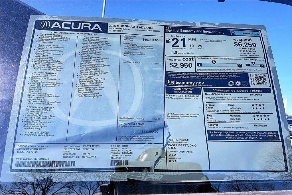 2026 Acura MDX Advance Package SH-AWD