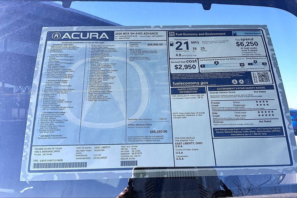 2026 Acura MDX Advance Package SH-AWD