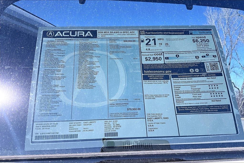 2026 Acura MDX A-Spec Advance Package SH-AWD