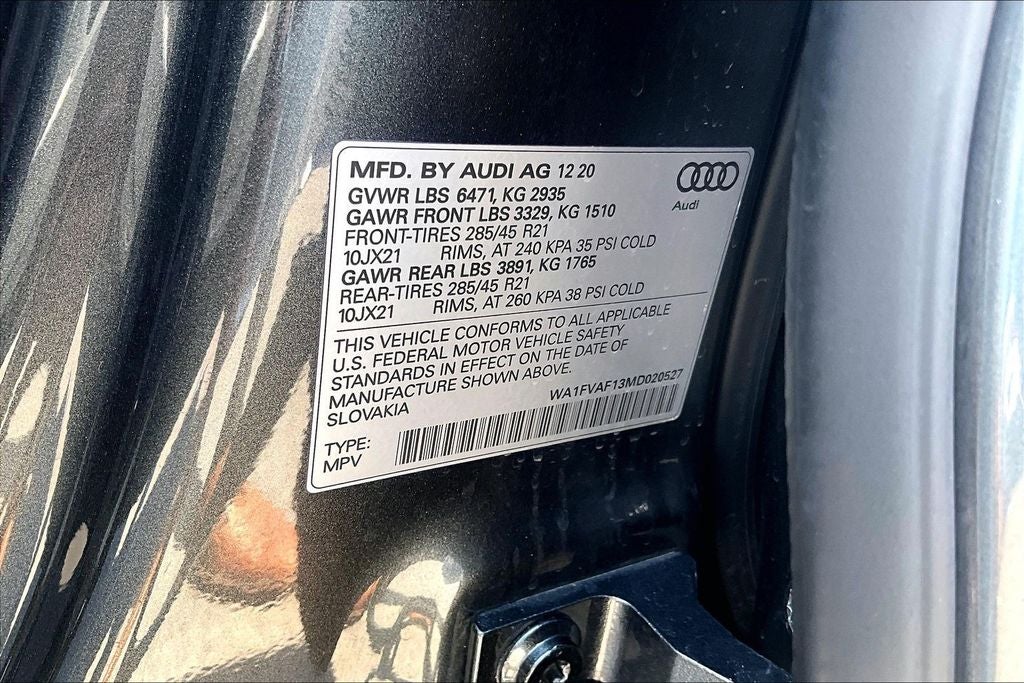 2021 Audi Q8 55 Prestige quattro