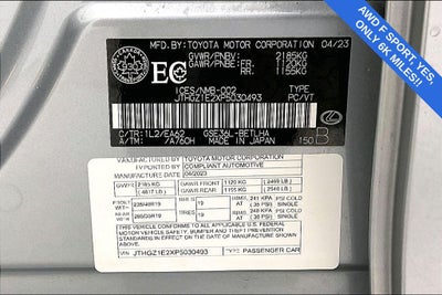 2023 Lexus IS 350 F SPORT