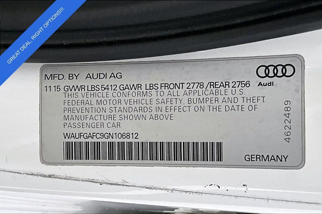 2016 Audi A6 3.0T Premium Plus quattro