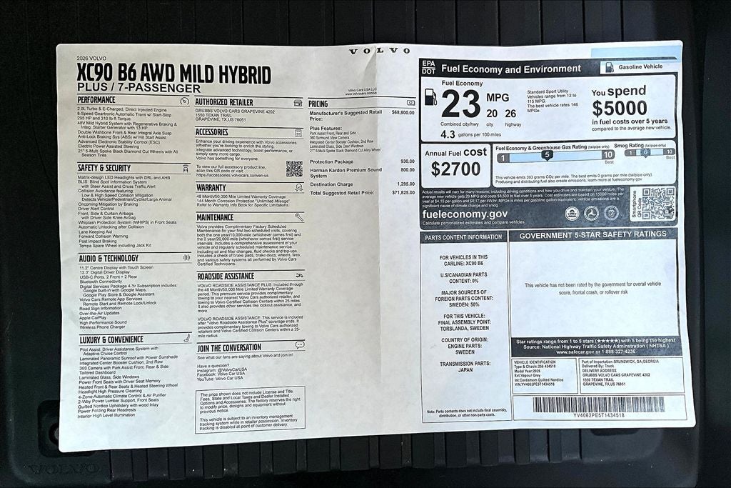 2026 Volvo XC90 B6 Plus 7-Seater