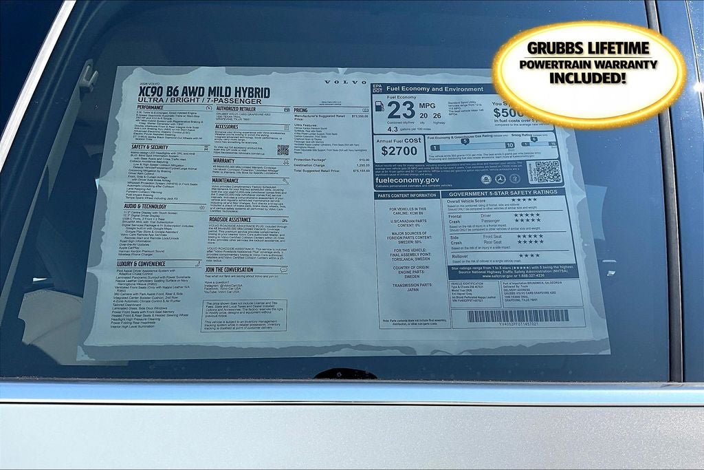 2026 Volvo XC90 B6 Ultra