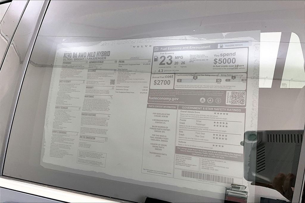 2026 Volvo XC90 B6 Ultra