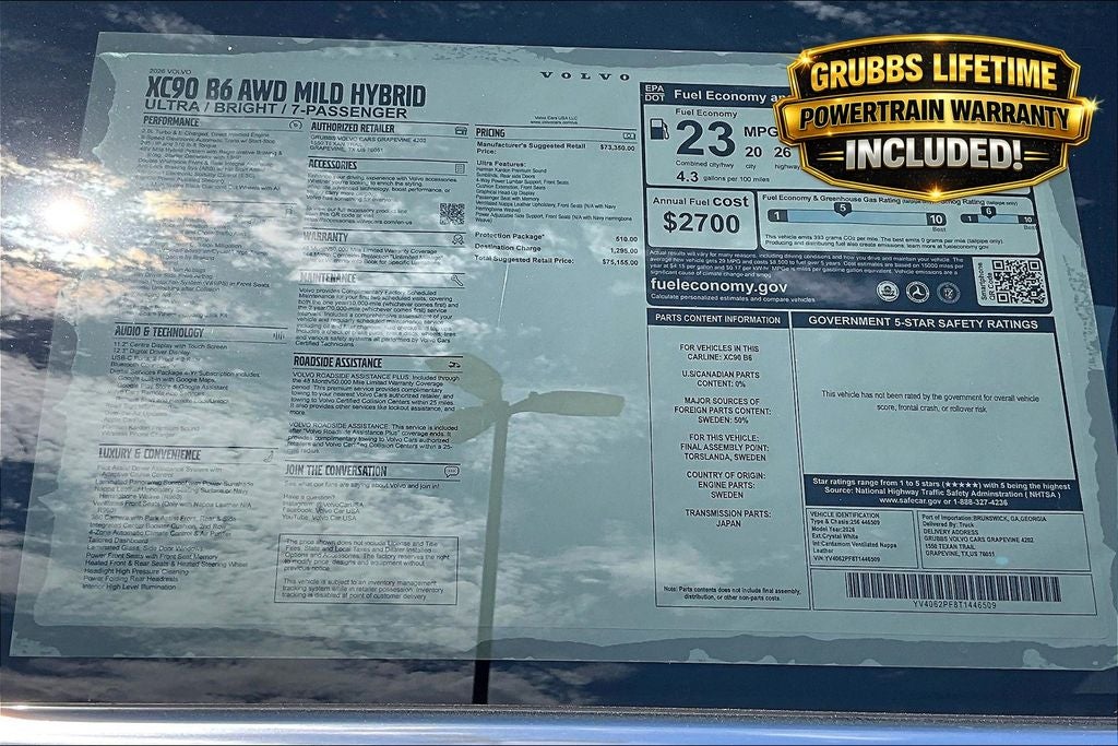 2026 Volvo XC90 B6 Ultra