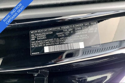2025 Volvo XC90 Plug-In Hybrid T8 Ultra 6 Passenger