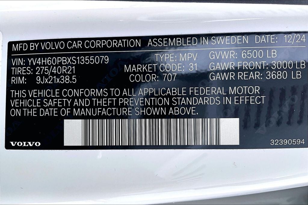 2025 Volvo XC90 Plug-In Hybrid T8 Plus 7 Passenger 2025.5