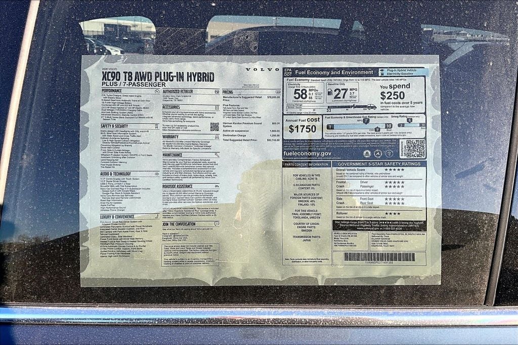 2026 Volvo XC90 Plug-In Hybrid T8 Plus 7 Passenger