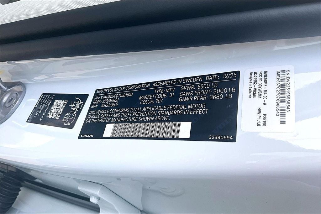 2026 Volvo XC90 Plug-In Hybrid T8 Ultra 7 Passenger