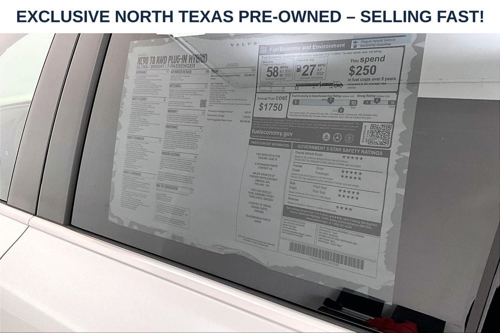2026 Volvo XC90 Plug-In Hybrid T8 Ultra 7 Passenger