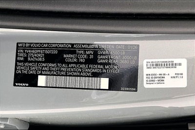 2026 Volvo XC90 Plug-In Hybrid T8 Ultra 7 Passenger