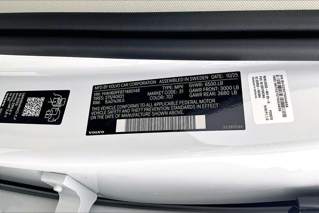 2026 Volvo XC90 Plug-In Hybrid T8 Ultra 7 Passenger