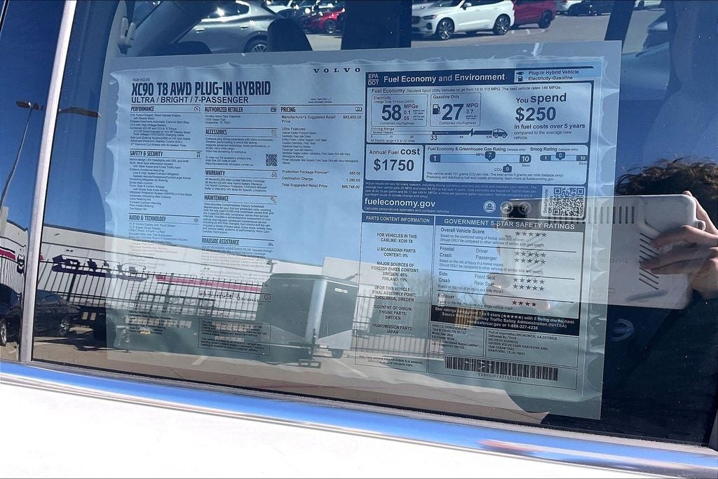 2026 Volvo XC90 Plug-In Hybrid T8 Ultra 7 Passenger