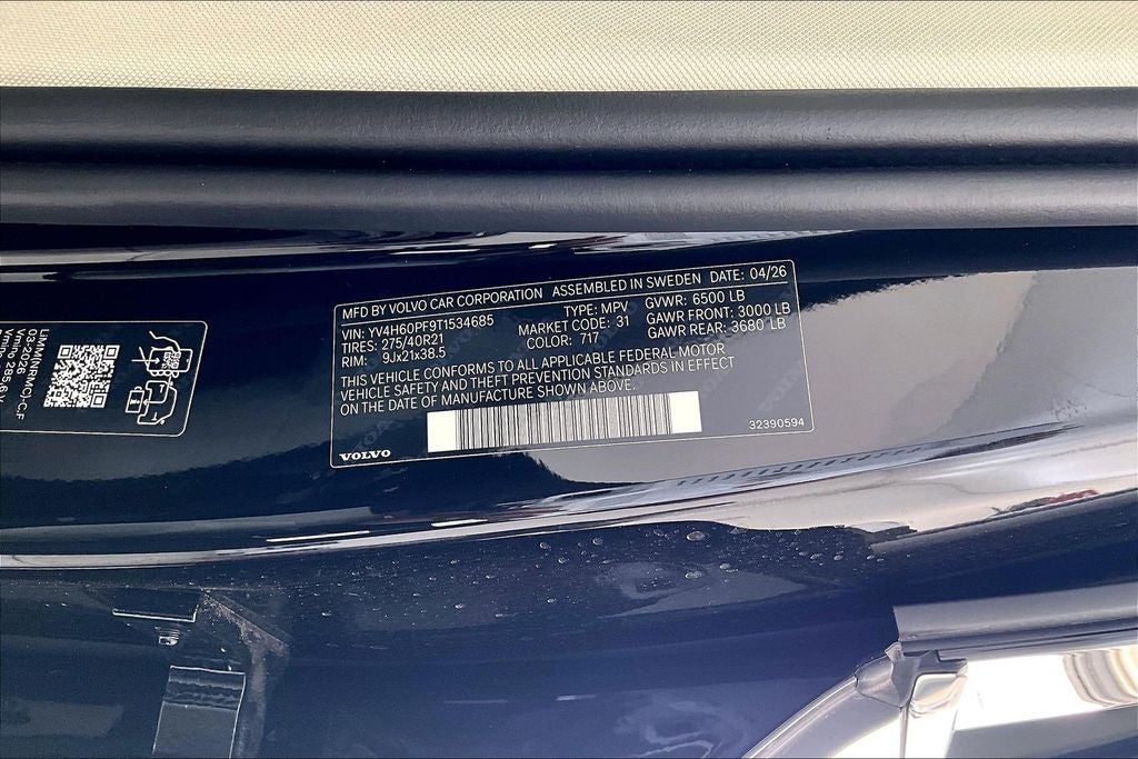 2026 Volvo XC90 Plug-In Hybrid T8 Ultra 7 Passenger