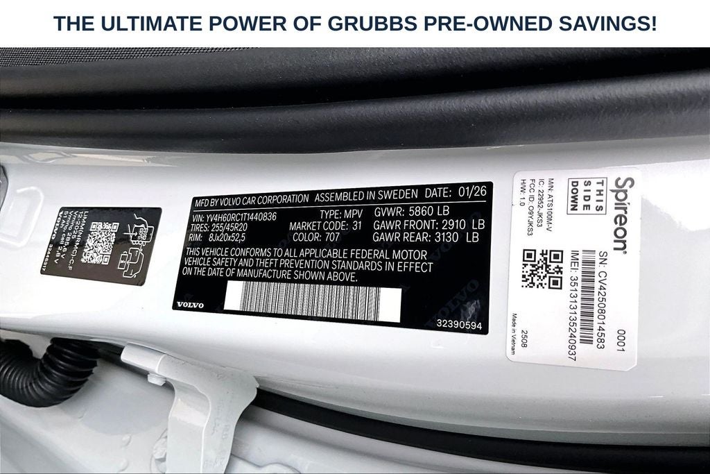 2026 Volvo XC60 Plug-In Hybrid T8 Plus