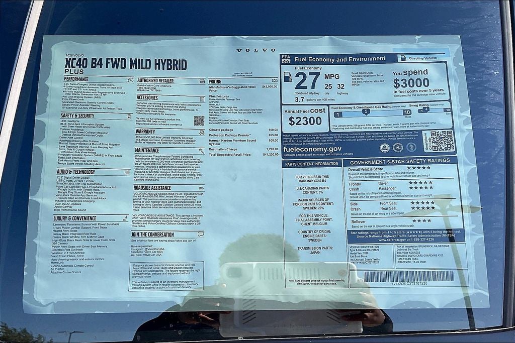 2026 Volvo XC40 B4 Plus