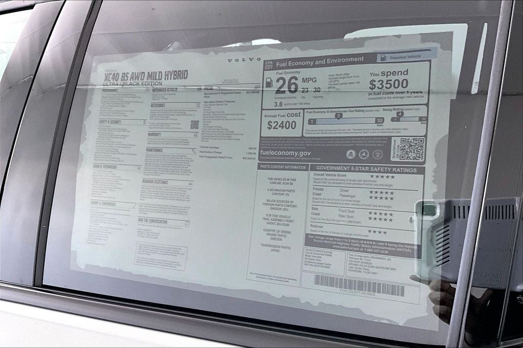 2026 Volvo XC40 B5 Ultra Black Edition