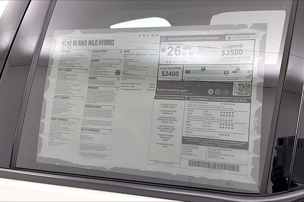 2026 Volvo XC40 B5 Ultra