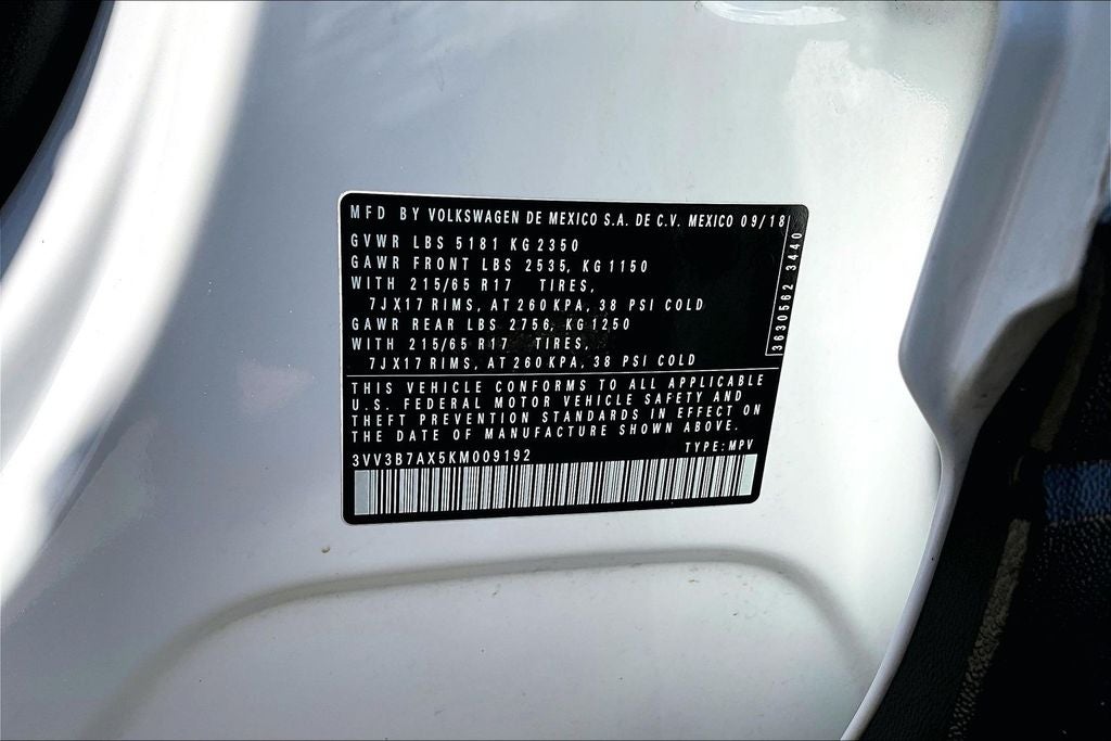 2019 Volkswagen Tiguan 2.0T SE