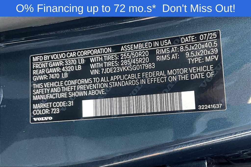 2025 Volvo EX90 Twin Motor Performance Plus 7-Seater