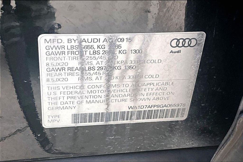 2016 Audi Q5 3.0T Premium Plus quattro
