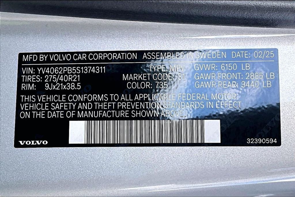 2025 Volvo XC90 B6 Plus 7-Seater 2025.5