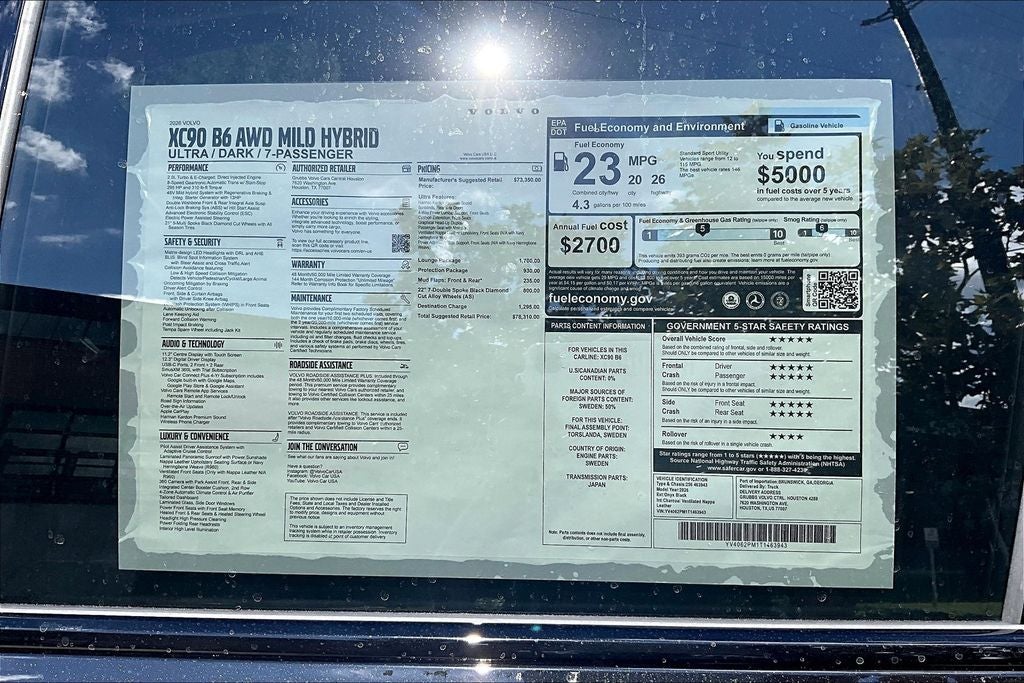 2026 Volvo XC90 B6 Ultra