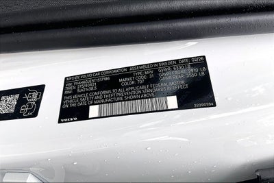 2026 Volvo XC90 Plug-In Hybrid T8 Plus 6 Passenger