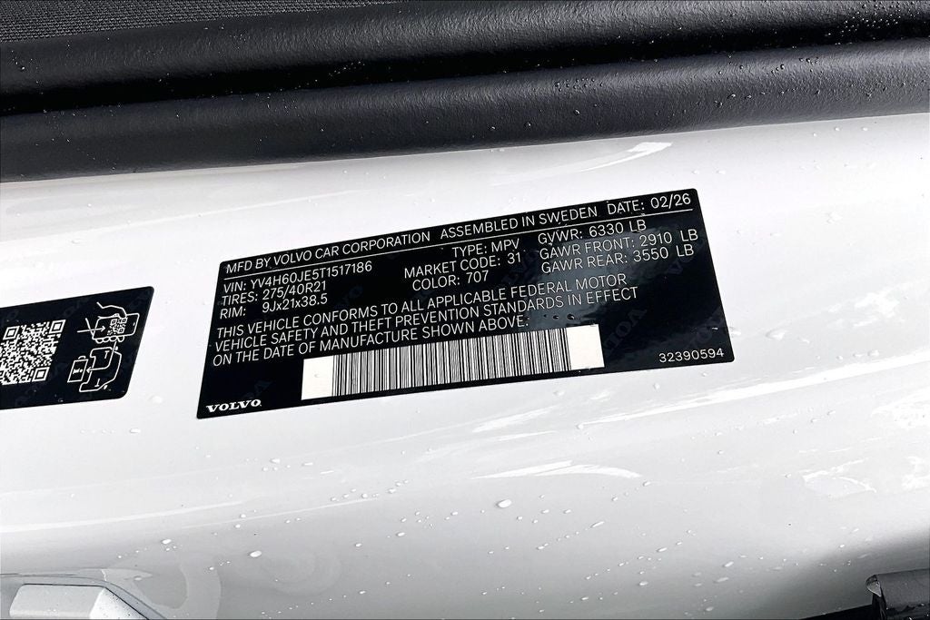 2026 Volvo XC90 Plug-In Hybrid T8 Plus 6 Passenger