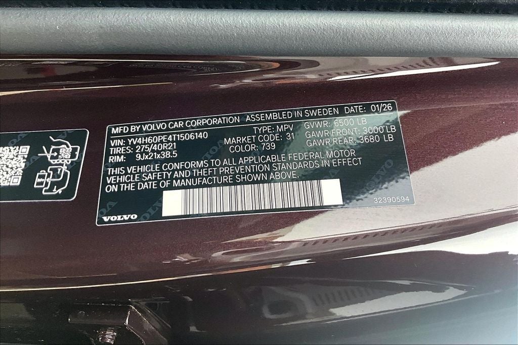 2026 Volvo XC90 Plug-In Hybrid T8 Plus 7 Passenger